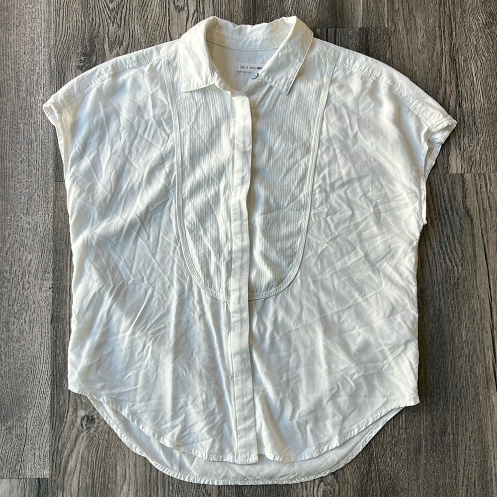 rag & bone White Button Down Shirt
